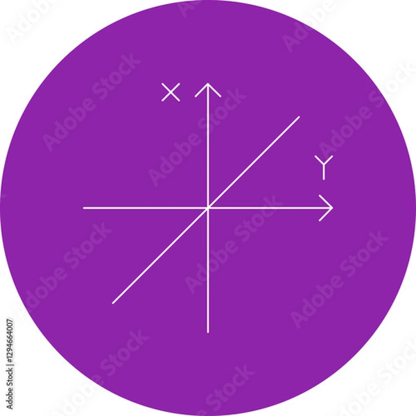 Fototapeta Linear Function icon single vector illustration