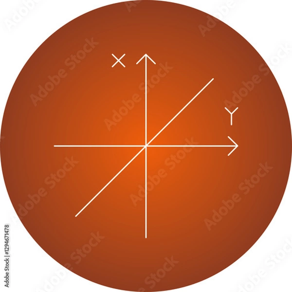 Fototapeta Linear Function icon single vector illustration