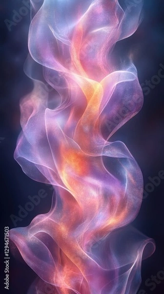 Fototapeta Elegant Abstract Flowing Waves of Colorful Light and Energy