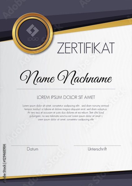 Obraz certyfikat