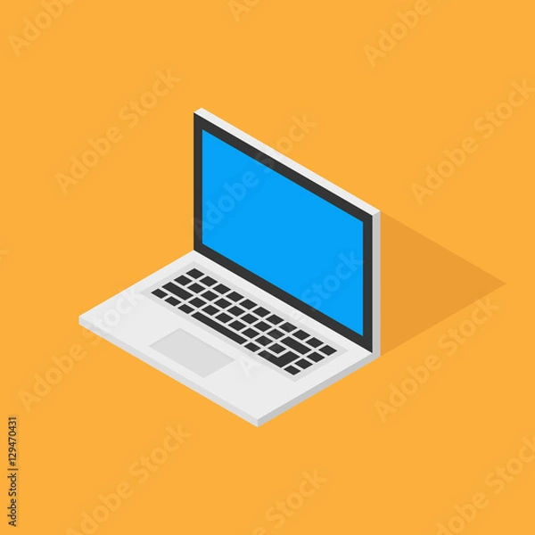 Fototapeta Isometric vector notebook laptop illustration