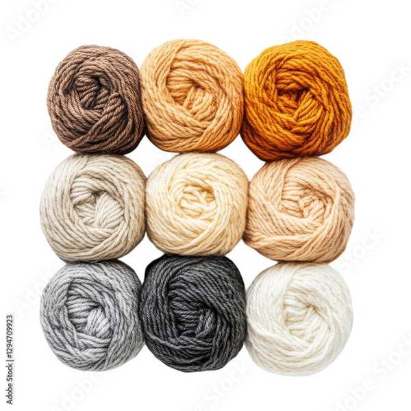 Obraz Soft Wool for Cozy Knits on transparent background.