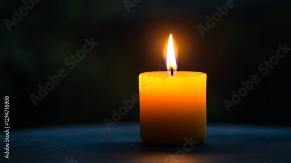 Fototapeta A candle slowly flickering and going out, representing loss or transition.