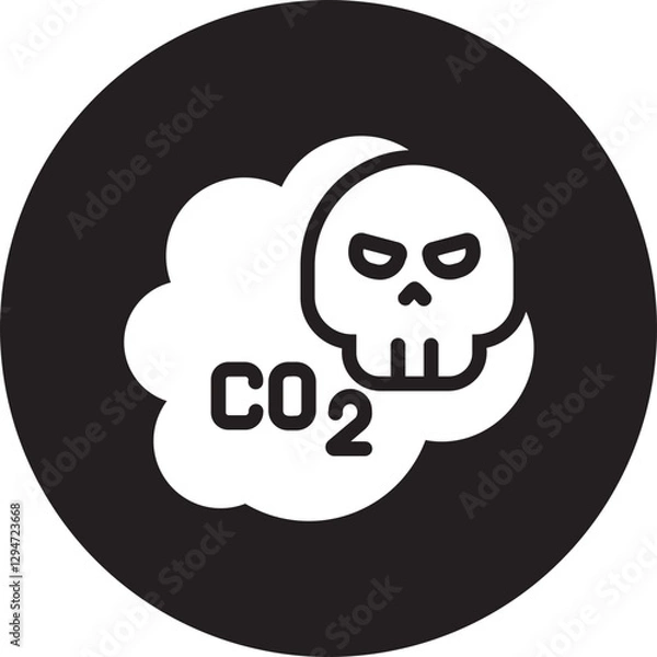 Fototapeta co2 glyph icon