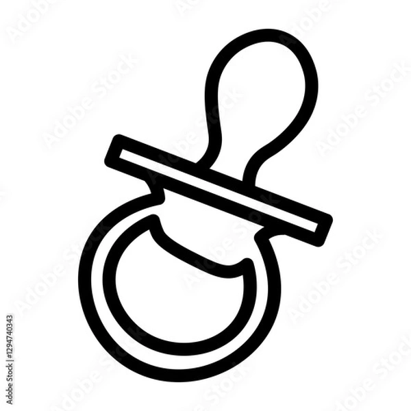 Obraz Baby Pacifier Vector illustration Icon