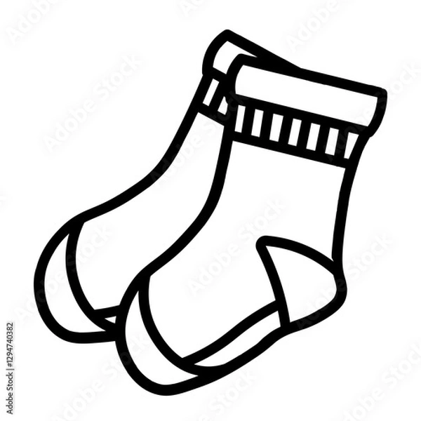 Fototapeta Socks Vector illustration Icon