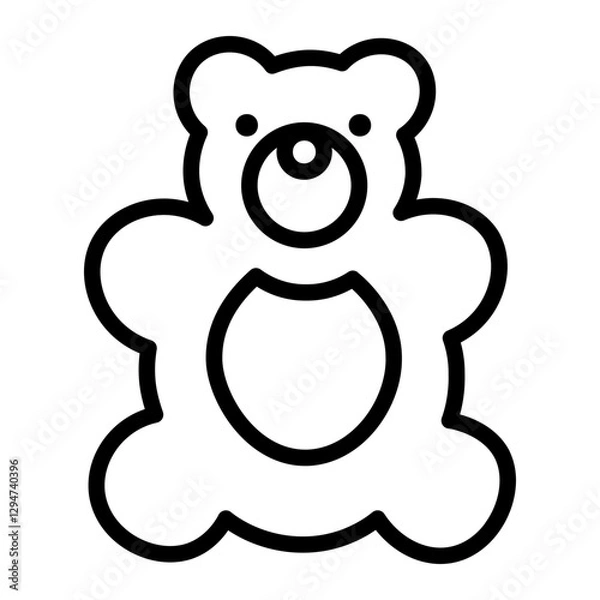 Fototapeta Teddy Bear Vector illustration Icon