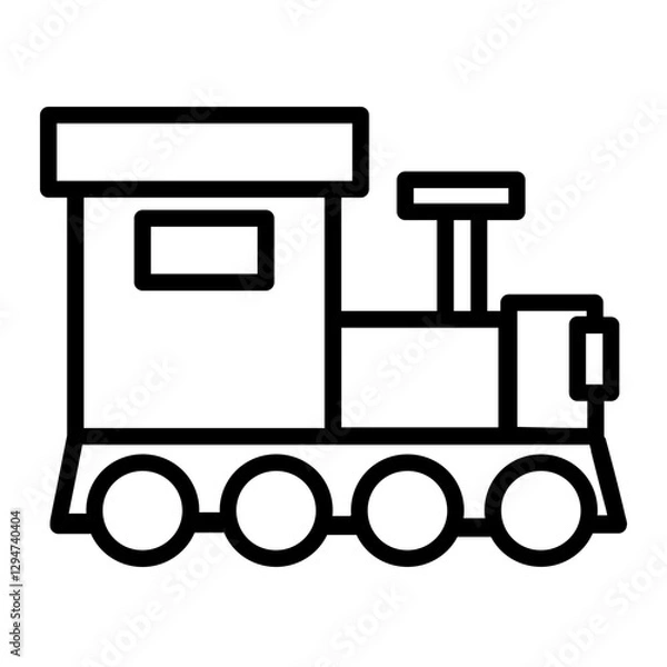 Obraz Toy Train Vector illustration Icon