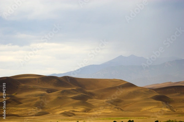 Obraz Thunderstorm over sand dunes
