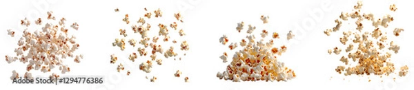 Fototapeta Popcorn on transparent background collection set
