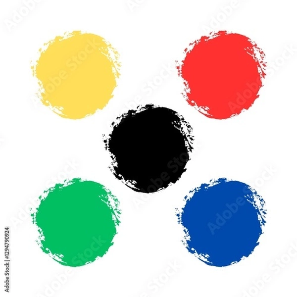 Fototapeta Process infographic template with 5 options.
