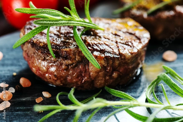 Obraz Beef steak with rosemary