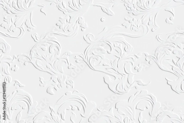 Fototapeta Fundo branco em padrão seamless com texturas variadas, incluindo elementos abstratos, tinta e papel amassado, criado com IA generativa para designs versáteis e modernos