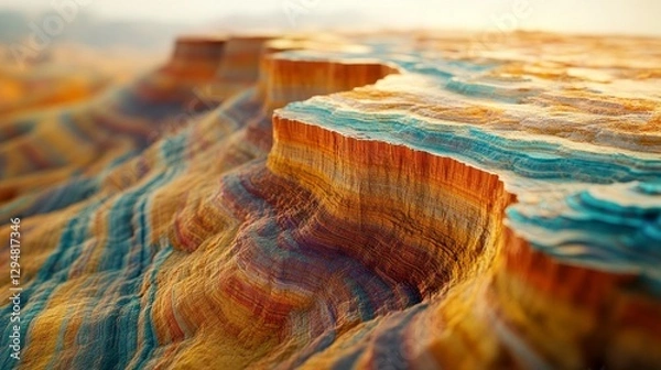 Fototapeta This detailed 3D model depicts an oil reservoir's geological layers, aiding engineers in planning efficient extraction methods and ensuring effective resource management