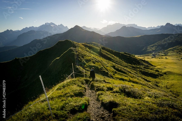 Fototapeta Evening in the mountains, Dolomites
