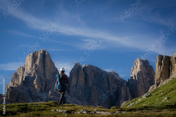 Fototapeta Dolomites climbing