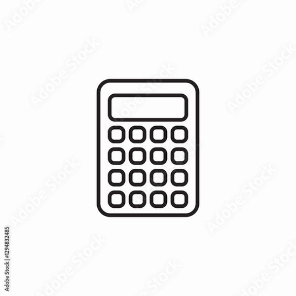Obraz calculator device icon sign vector