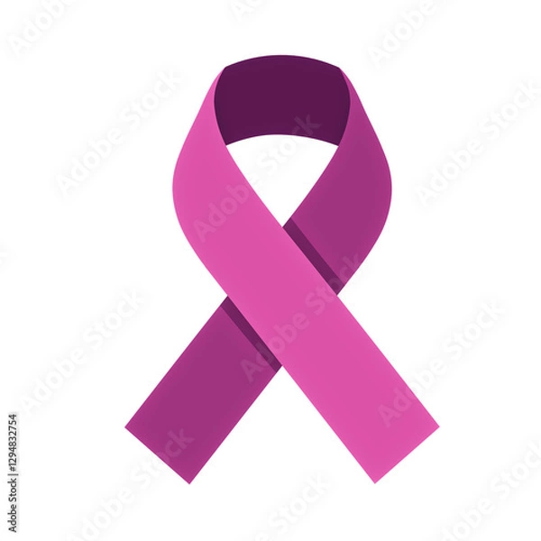 Obraz Pancreatic cancer ribbon icon. Cancer awareness ribbon vector symbol in violet color. Different colour of ribbon isolated on white background in PNG format. So you can use and edit easily! :)