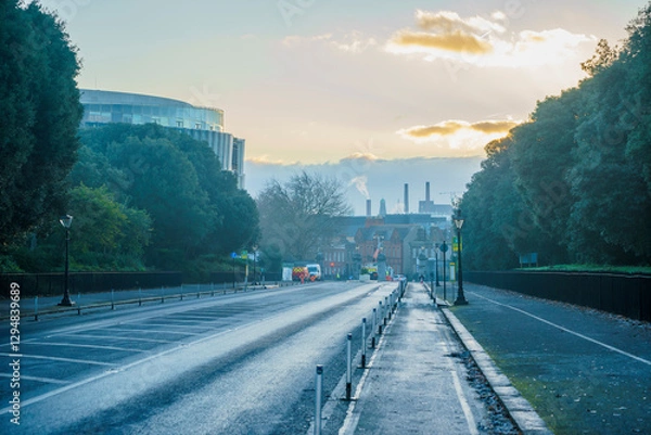 Obraz Dublin early in the morning as seen from The Phoenix Park