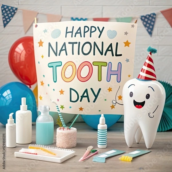 Fototapeta happy teeth day