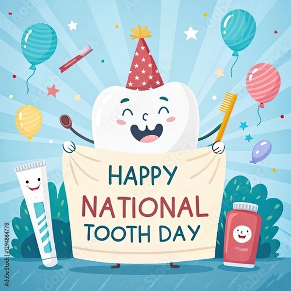 Fototapeta happy teeth day