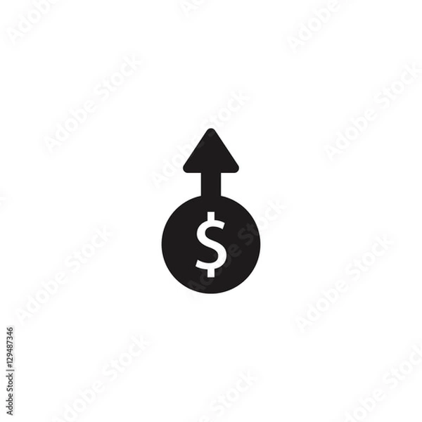Obraz dollar increase vector icon