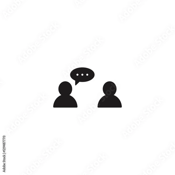Obraz two person chatting icon vector