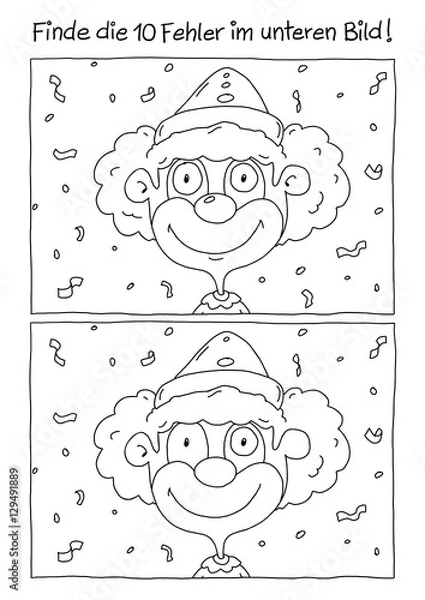 Fototapeta Fehlerbild Karneval Clown