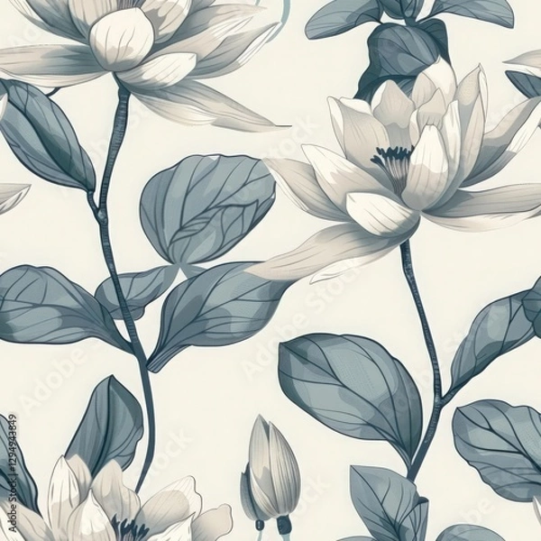 Obraz Elegant Floral Pattern Wallpaper Design