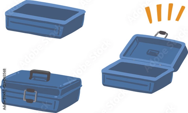 Fototapeta 道具箱　ケース　イラストセット	