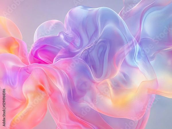 Fototapeta Soft, ethereal colors blend seamlessly in a mesmerizing abstract design.