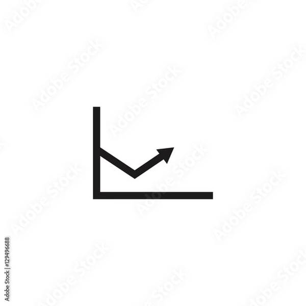Fototapeta graph increase icon vector