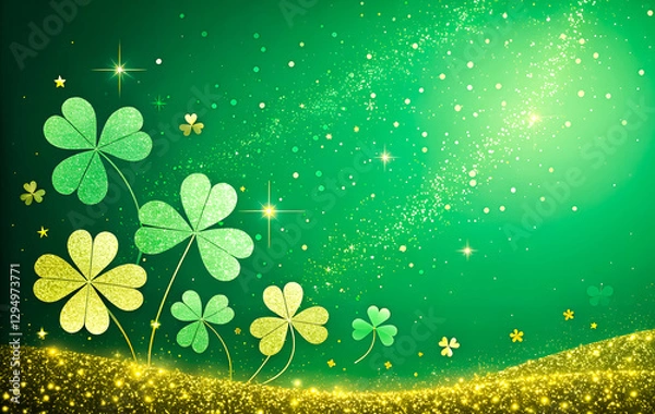 Obraz st patrick background with clover
