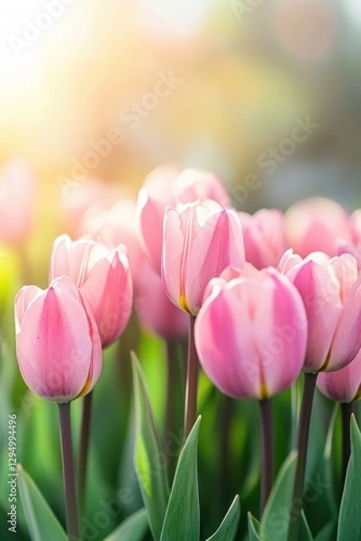 Fototapeta Beautiful tulip flower in Spring.