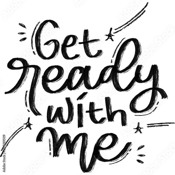 Fototapeta Get Ready With Me Vlog Title Lettering