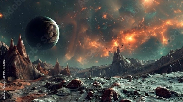 Obraz Vista desde planeta alienígena