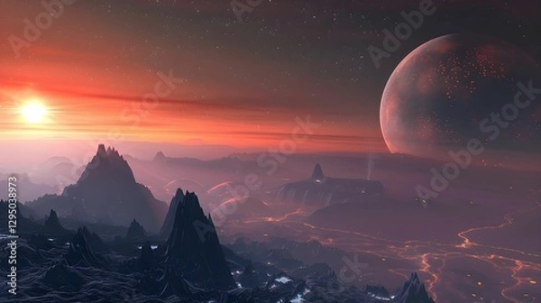 Obraz Vista desde planeta alienígena