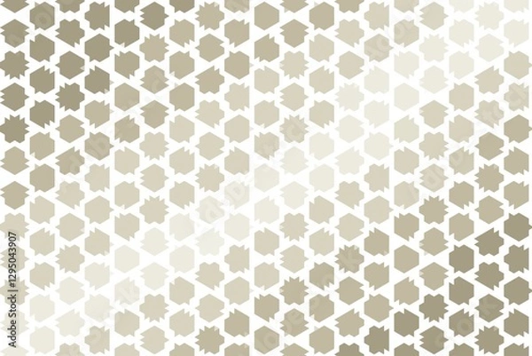 Fototapeta Soft brown and beige geometric tile pattern with structured symmetrical design. Abstract modern mosaic concept