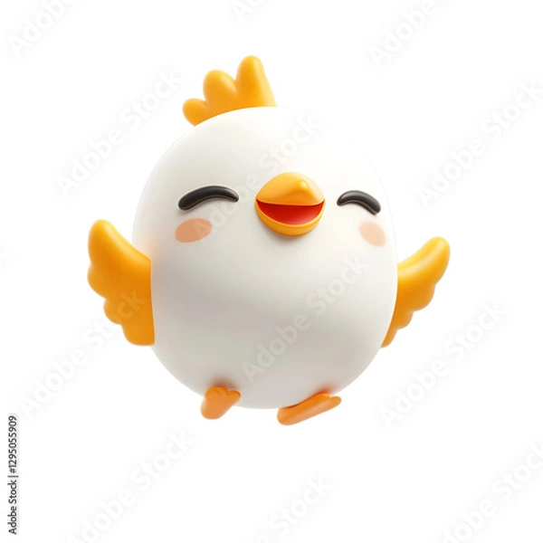 Obraz 3d chicks on white background