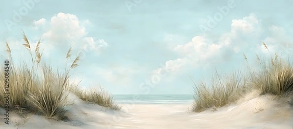 Fototapeta Peaceful Beach Path at Dawn