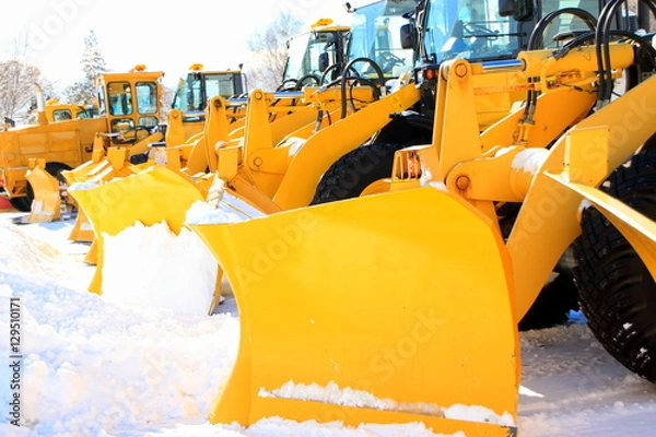 Obraz Snow removal car standby
