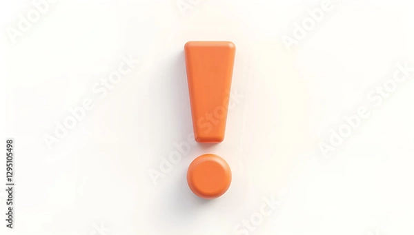 Fototapeta Glossy Gradient Exclamation Mark Icon