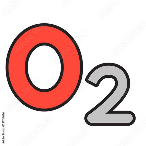 Obraz oxygen molecule