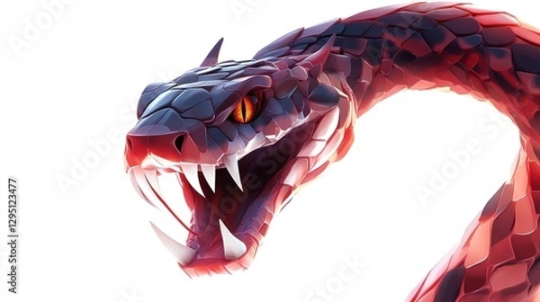 Fototapeta Aggressive Snake Head Close-up