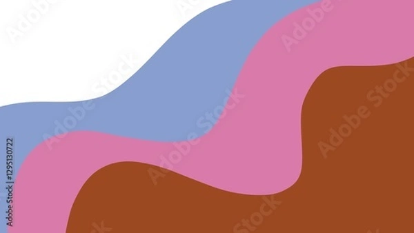 Fototapeta Abstract Wavy Colorful Background with Layered Shapes  
