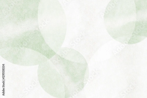 Obraz 和の美を感じる白和紙と薄い緑色の模様の背景素材