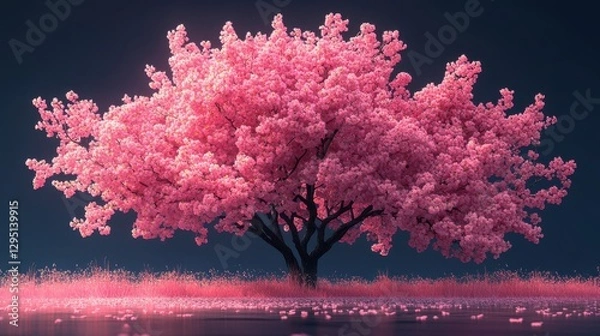 Obraz cherry blossoms isolated catoon