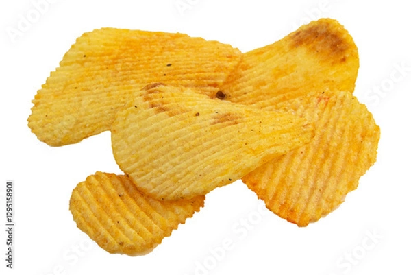 Obraz Chipsy, fastfood, na białym tle. Bez tła