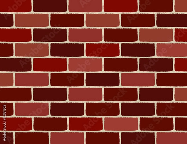 Obraz vector brick wall, bricks are with a rough surface