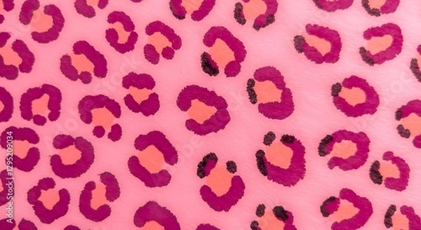 Obraz Pink Leopard Print Textile Texture Background
